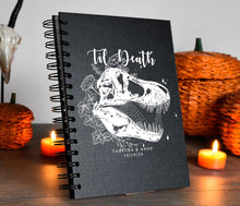 Load image into Gallery viewer, Custom Gothic Til Death Botanical & Witchy | Wedding Guest Book | Journal | Notebook A5