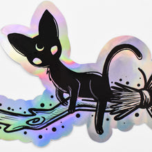 Load image into Gallery viewer, Kitty's Broom Monochrome Sticker