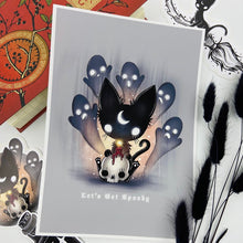 Load image into Gallery viewer, Séance Kitty “Let’s Get Spooky” A5 Print