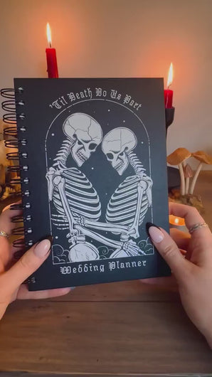 Custom Gothic Skeleton 'Til Death Do Us Part | Wedding Guestbook | Journal | Notebook A5