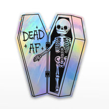 Load image into Gallery viewer, Dead AF Coffin Sparkle Sticker
