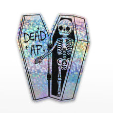 Load image into Gallery viewer, Dead AF Coffin Sparkle Sticker
