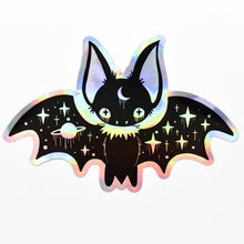 Load image into Gallery viewer, Galactic Moon Bat Sparkle Sticker
