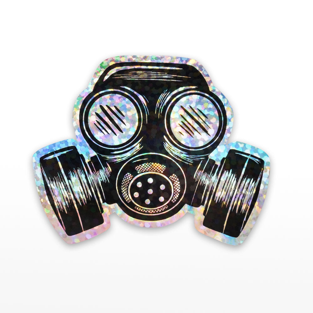 Gas Mask Sparkle Sticker