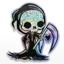 Load image into Gallery viewer, Grim &#39;Reaping Hearts&#39; Sparkle Sticker
