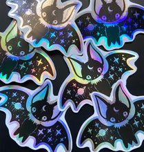 Load image into Gallery viewer, Galactic Moon Bat Sparkle Sticker
