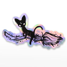Load image into Gallery viewer, Kitty&#39;s Broom Sparkle Sticker
