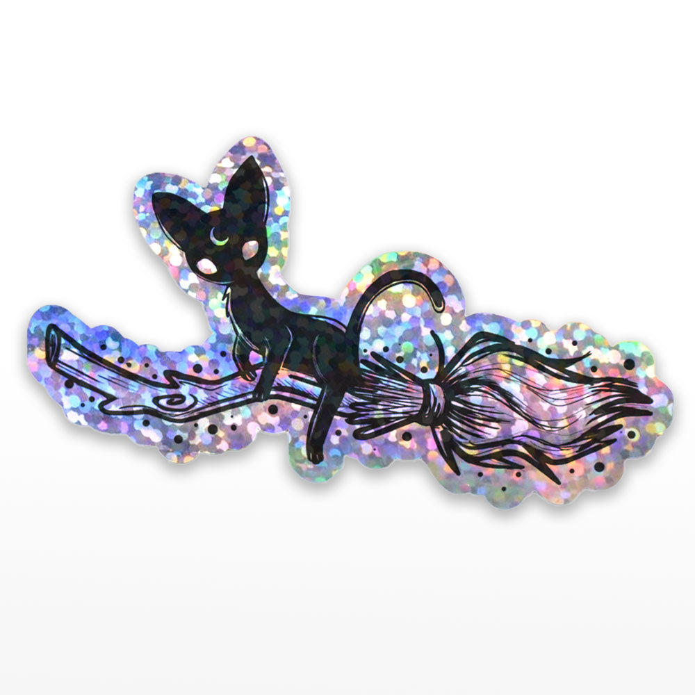 Kitty's Broom Sparkle Sticker