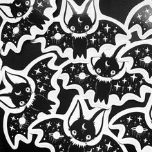 Load image into Gallery viewer, Galactic Moon Bat Sparkle Sticker
