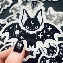 Load image into Gallery viewer, Galactic Moon Bat Sparkle Sticker
