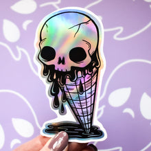 Load image into Gallery viewer, Skelecone Sparkle Sticker
