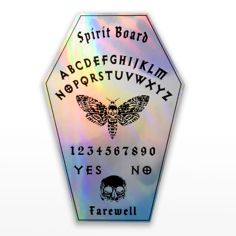 Coffin Spirit Board Sparkle Sticker